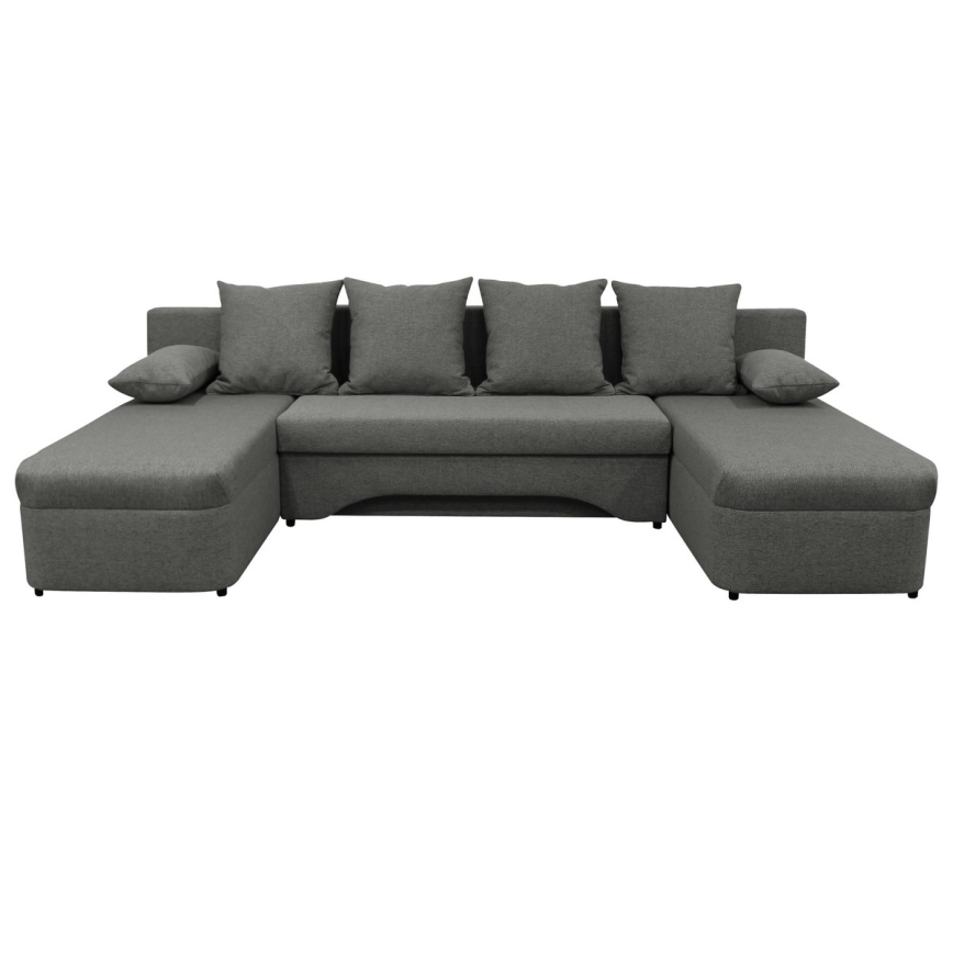 Universelles Eck-Schlafsofa mit Stauraum in U-Form ALMEIDA Anthrazit