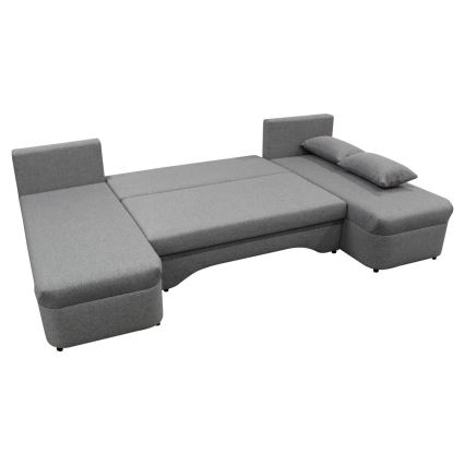 Universelles Eck-Schlafsofa in U-Form mit Stauraum ALMEIDA, grau