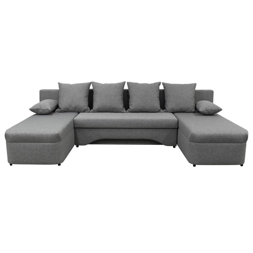 Universelles Eck-Schlafsofa in U-Form mit Stauraum ALMEIDA, grau