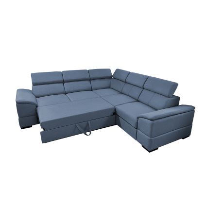 Vielseitiges Eck-Schlafsofa mit Bettfunktion und Stauraum GRANADA, blau
