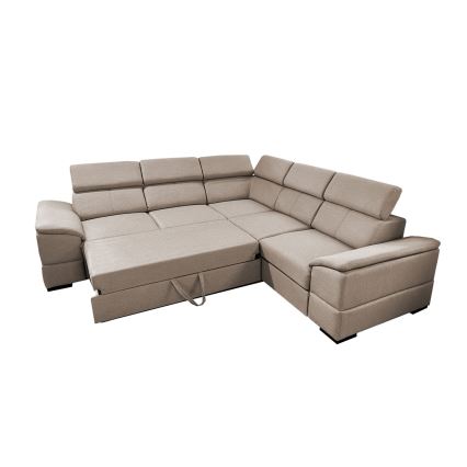 Universelles Eck-Schlafsofa mit Stauraum GRANADA in Beige