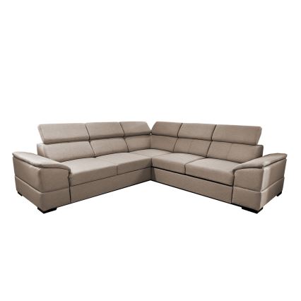 Universelles Eck-Schlafsofa mit Stauraum GRANADA in Beige