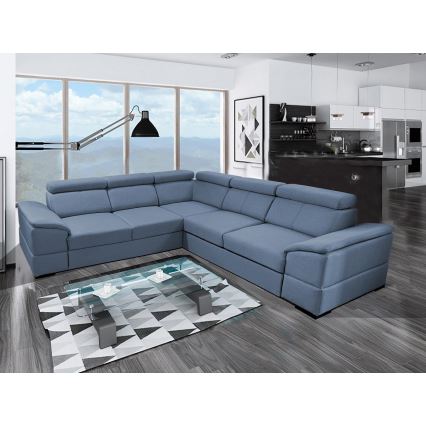 Universelles Eck-Schlafsofa mit Stauraum GRANADA in Blau