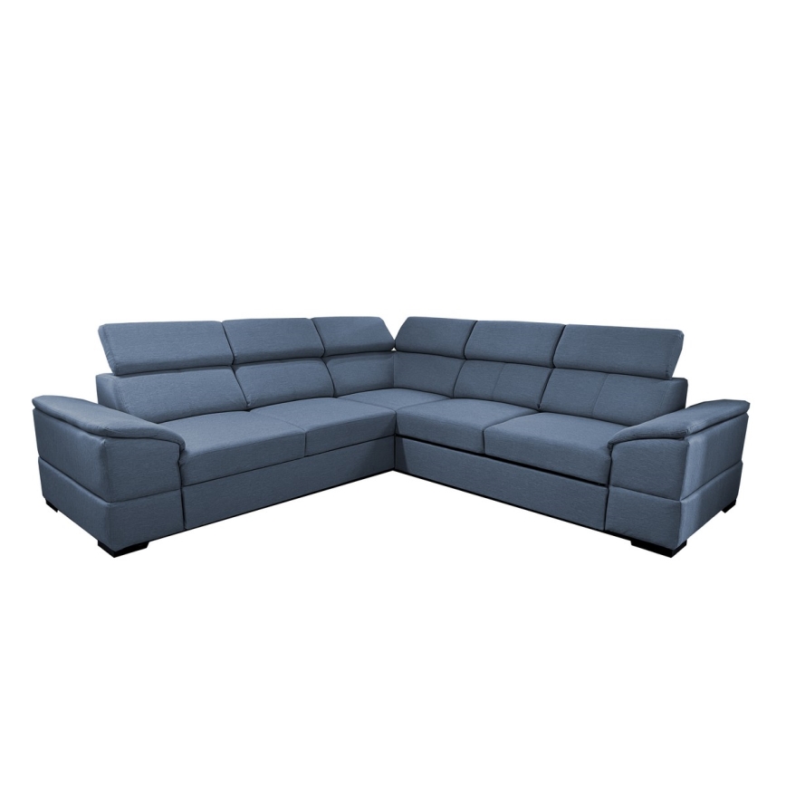 Universelles Eck-Schlafsofa mit Stauraum GRANADA in Blau