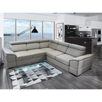 Universelles Eck-Schlafsofa mit Stauraum GRANADA in Grau