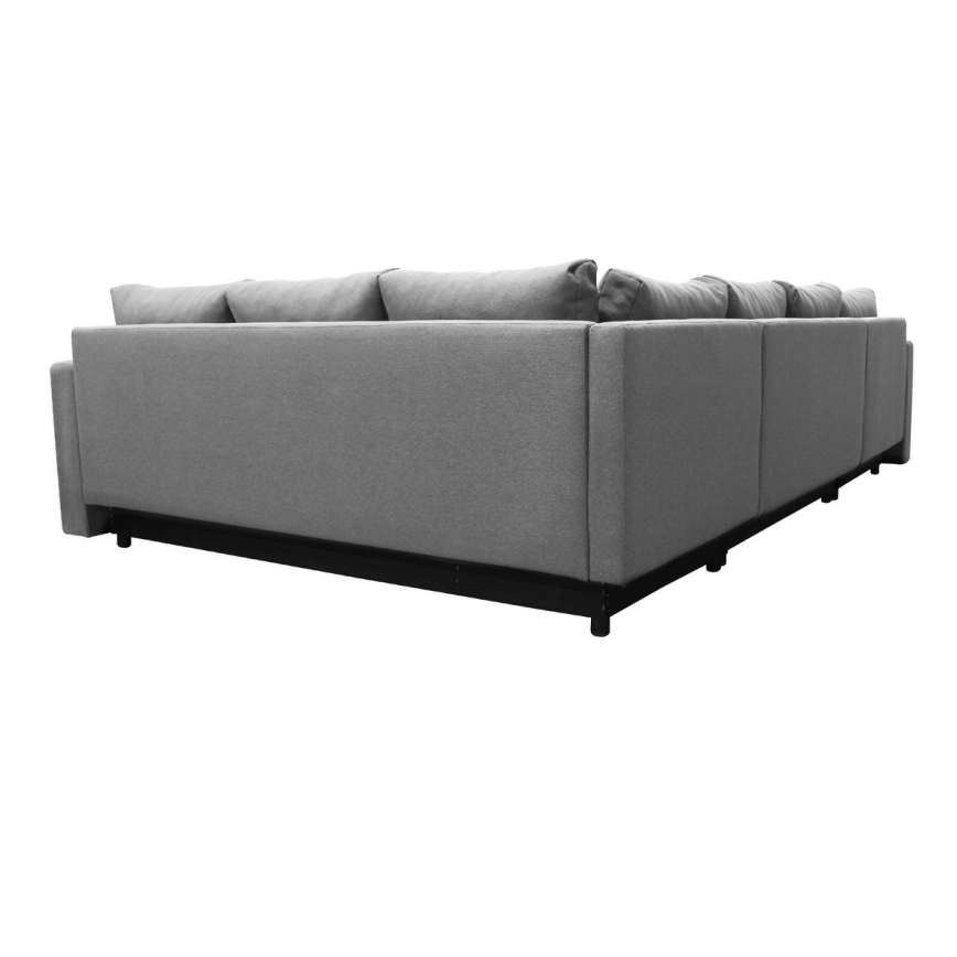 Universelles Eck-Schlafsofa mit Stauraum in U-Form SEYA, grau