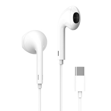 USB-C Kopfhörer mit Mikrofon, weiß