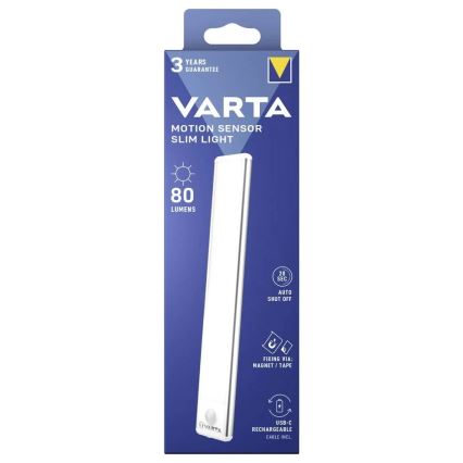 Varta 17624101111 - Wiederaufladbare LED-Möbelbeleuchtung mit Bewegungssensor LED/5V