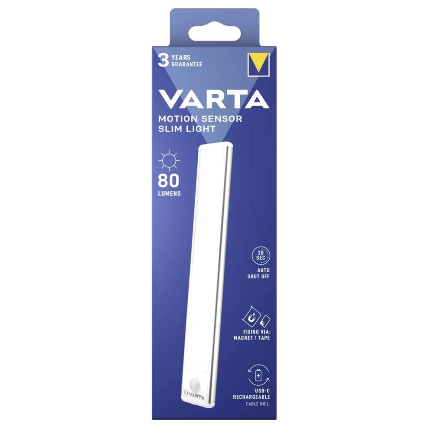 Varta 17624101111 - Wiederaufladbare LED-Möbelbeleuchtung mit Bewegungssensor LED/5V
