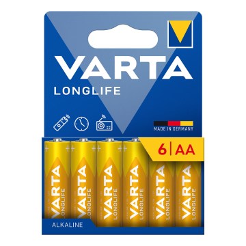 Varta 4106101736 - 6 Stk. Alkalibatterie LONGLIFE AA 1,5V