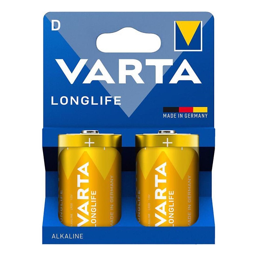 Varta 4120101422 - 2 Stk. Alkalibatterie LONGLIFE D 1,5V