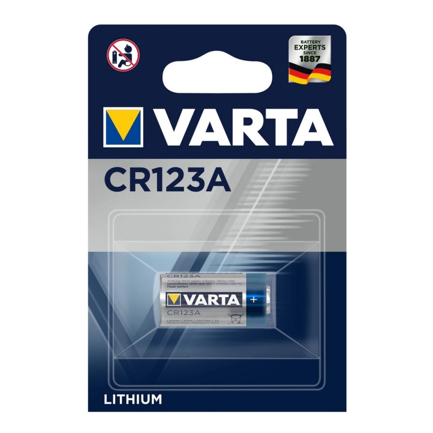 Varta 6205 - 1 Stk. Lithium-Batterie PHOTO CR 123A 3V
