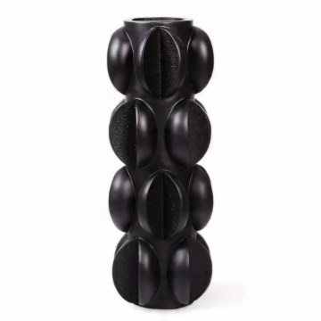 Vase 37x15 cm Harz/matt schwarz