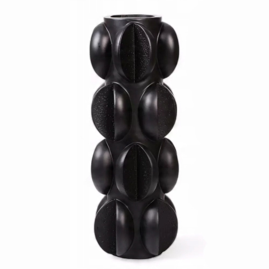 Vase 37x15 cm Harz/matt schwarz