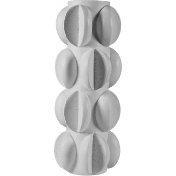 Vase 37x19 cm Kunstharz/mattweiß