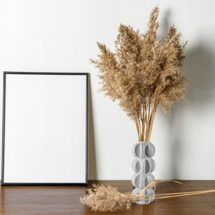 Vase 37x19 cm Kunstharz/mattweiß