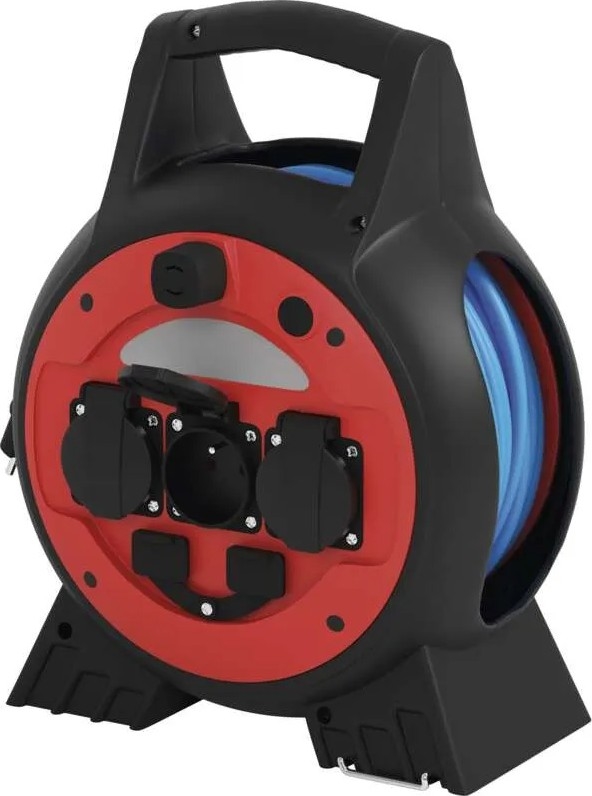 Verlängerungskabel auf Kabeltrommel 3x 20m rot/schwarz IP44