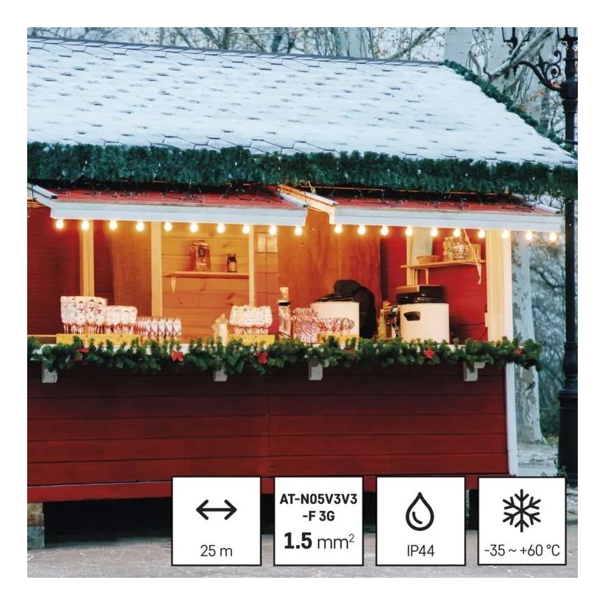 Verlängerungskabel auf Trommel mit 4 Steckdosen 25m Silikon IP44