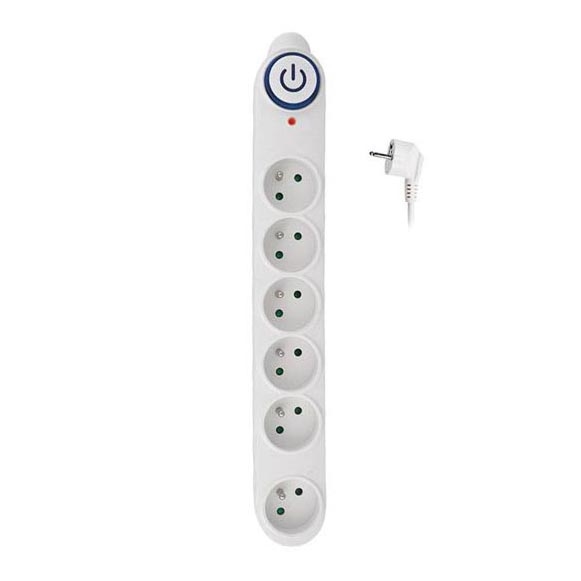 Verlängerungskabel mit Schalter 6-fach 5m