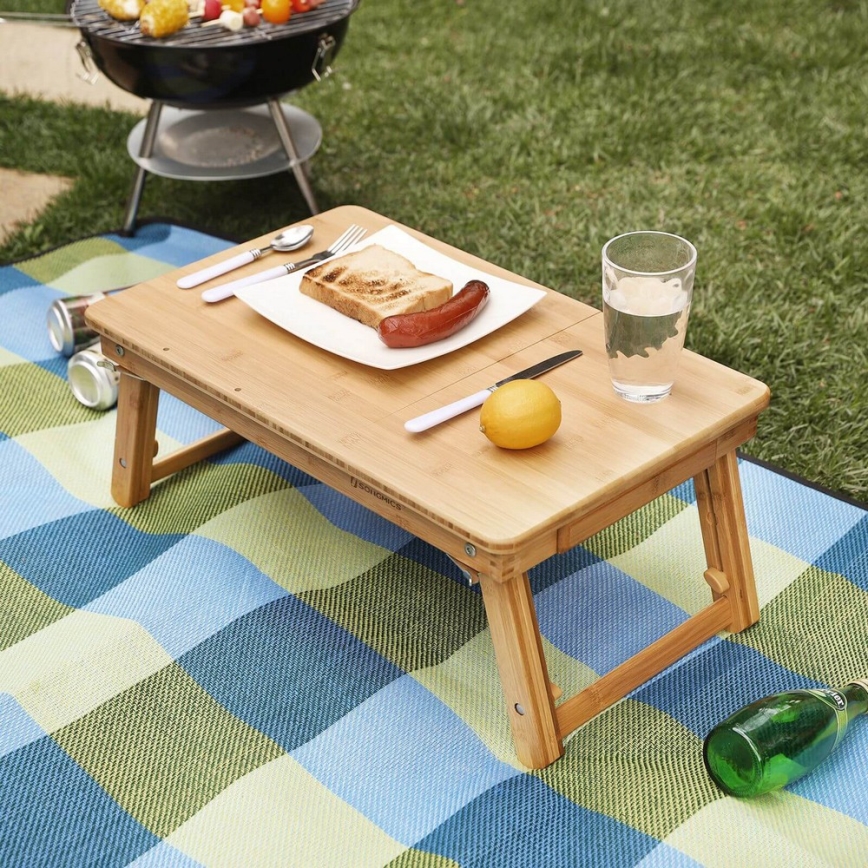 Verstellbarer Computertisch fürs Bett LAT, Braun