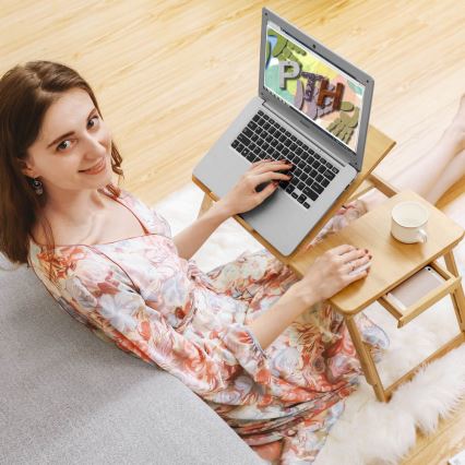Verstellbarer Laptop-Tisch fürs Bett LAT, Braun