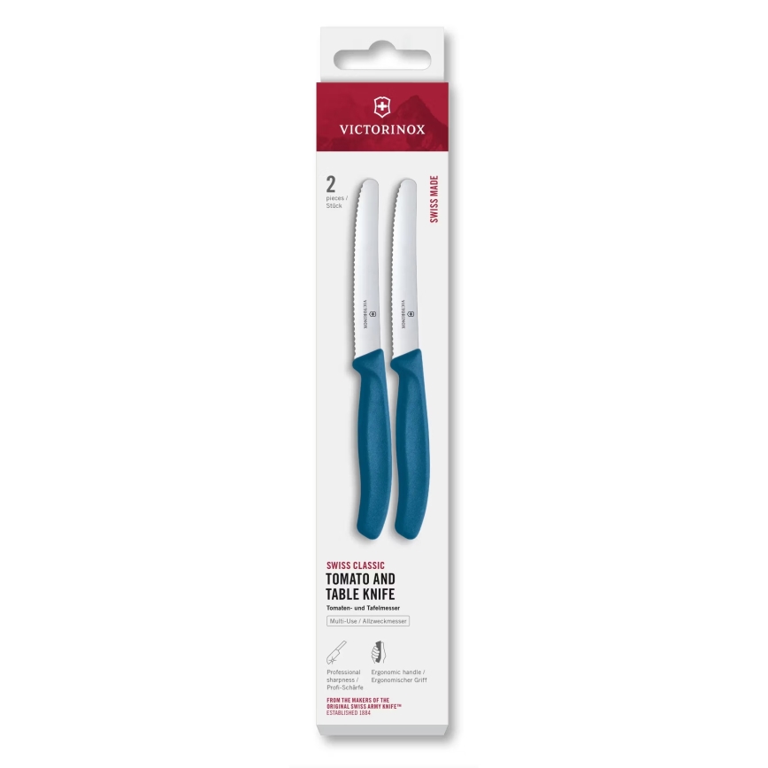 Victorinox - Gemüsemesser-Set SWISS CLASSIC 11 cm 2 Stück blau