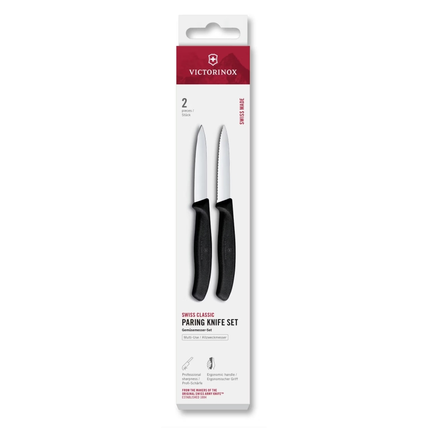 Victorinox - Gemüsemesser-Set SWISS CLASSIC 8 cm 2 Stück schwarz
