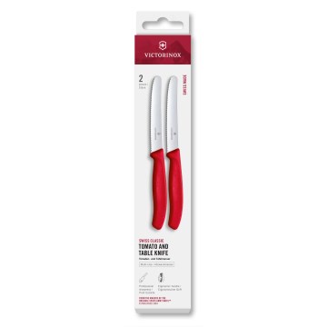 Victorinox - Gemüsemesserset SWISS CLASSIC, 11 cm, 2 Stück, rot