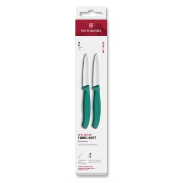 Victorinox - Gemüsemesserset SWISS CLASSIC, 8 cm, 2 Stück, türkis
