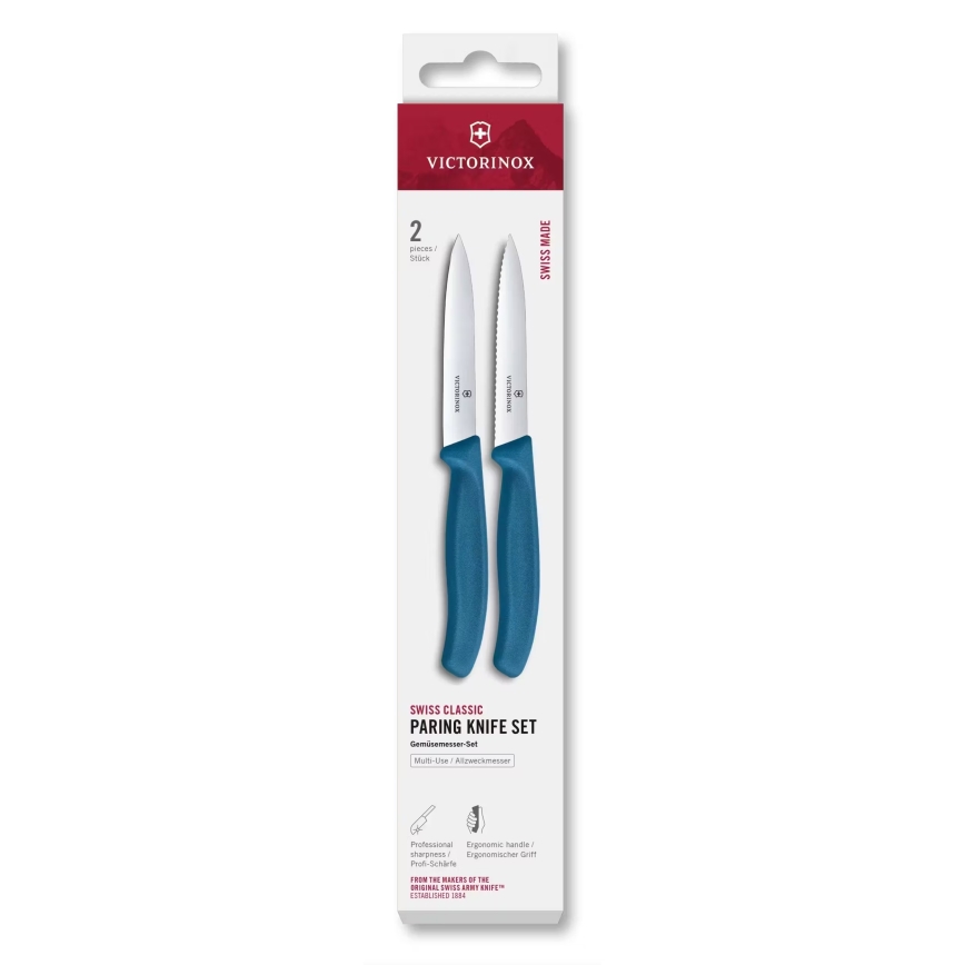 Victorinox - Set Gemüsemesser SWISS CLASSIC, 10 cm, 2 Stück, blau