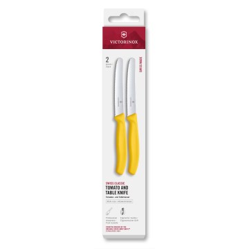Victorinox - SWISS CLASSIC Gemüsemesser-Set, 11 cm, 2-teilig, gelb