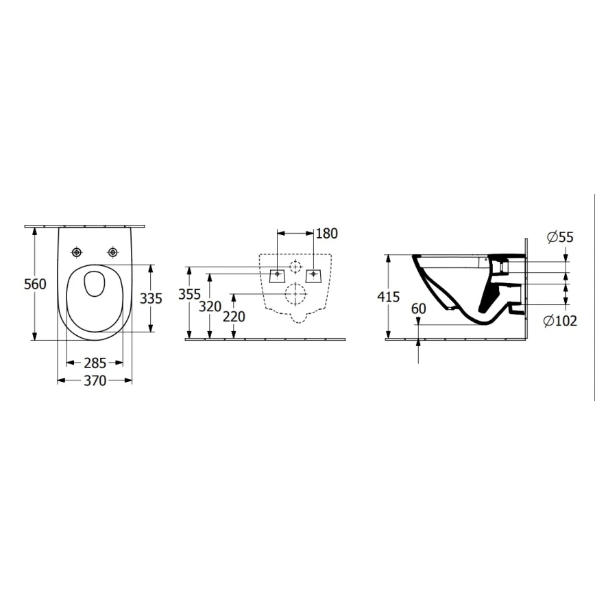 Villeroy & Boch 4670T0T2 - Wandhängendes WC SUBWAY 3.0 Keramik/Weiß