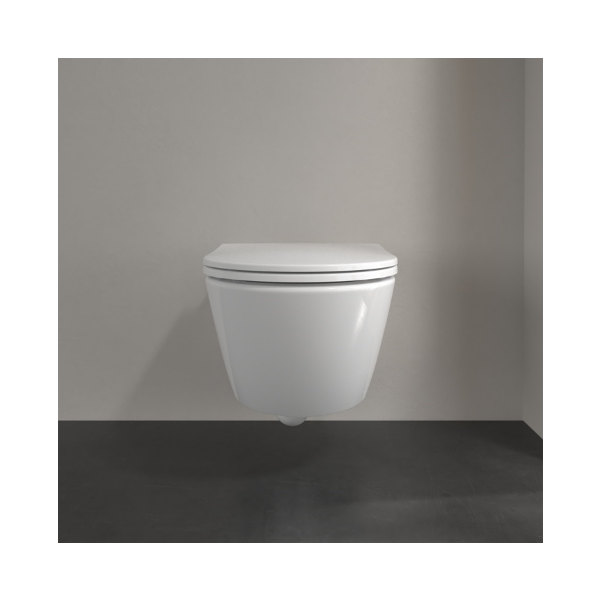 Villeroy & Boch 4670T9R1 - Wandhängendes WC mit SoftClose-Sitz SUBWAY 3.0 Keramik/Weiß