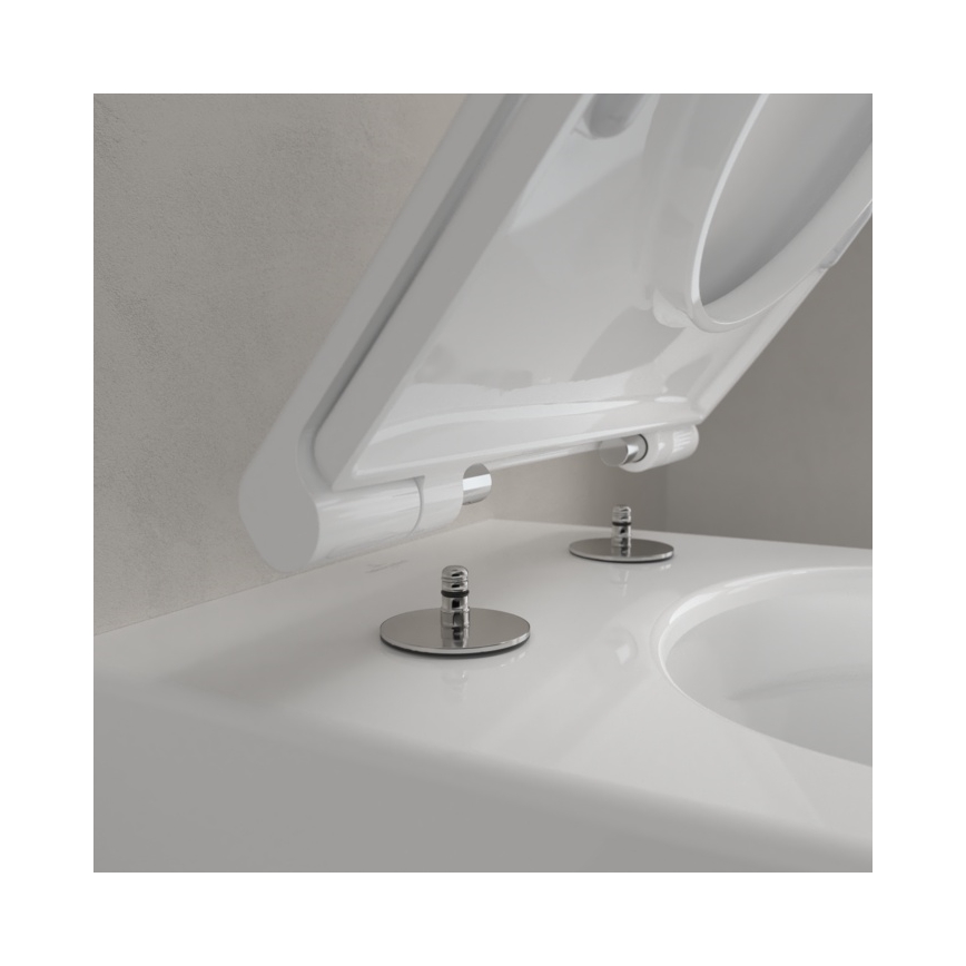 Villeroy & Boch 4670T9R1 - Wandhängendes WC mit SoftClose-Sitz SUBWAY 3.0 Keramik/Weiß