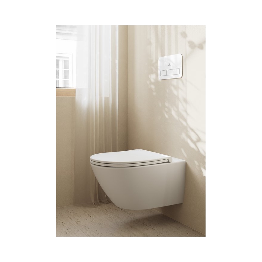 Villeroy & Boch 4670T9R1 - Wandhängendes WC mit SoftClose-Sitz SUBWAY 3.0 Keramik/Weiß