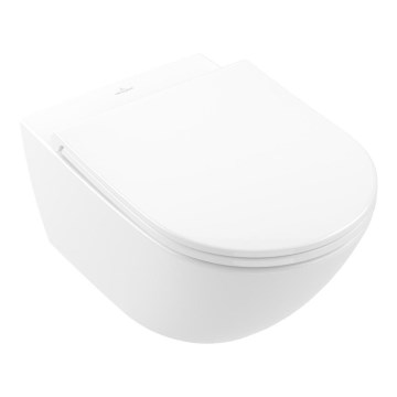 Villeroy & Boch 4670T9R1 - Wandhängendes WC mit SoftClose-Sitz SUBWAY 3.0 Keramik/Weiß