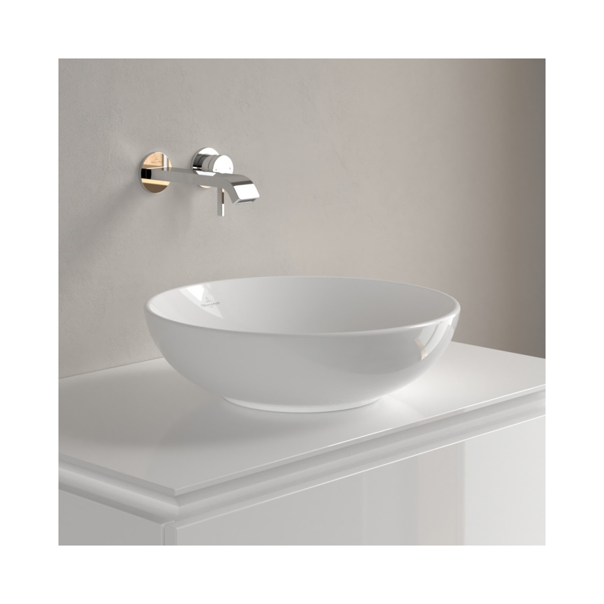 Villeroy & Boch 4A460001 - Aufsatzwaschbecken LOOP&FRIENDS, Ø 42 cm, Keramik/weiß