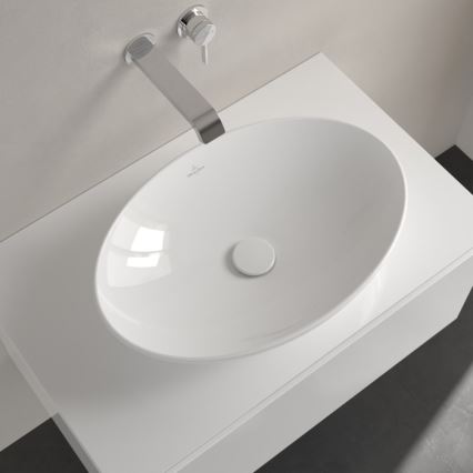 Villeroy & Boch 4A470101 - Aufsatzwaschbecken LOOP&FRIENDS 56x38 cm Keramik/weiß