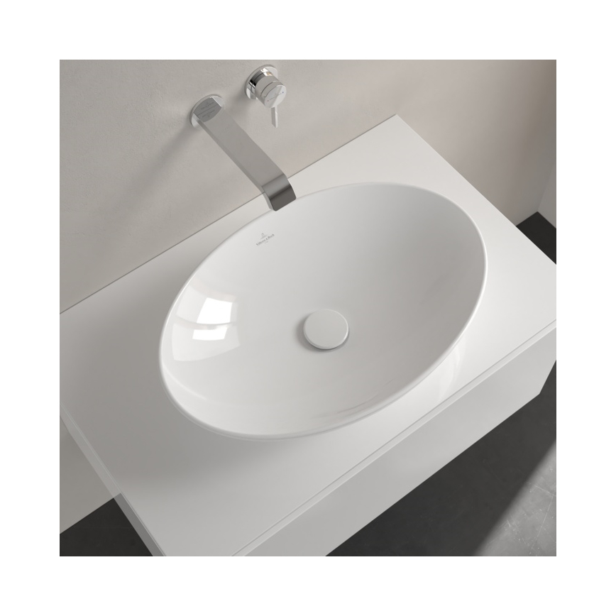 Villeroy & Boch 4A470101 - Aufsatzwaschbecken LOOP&FRIENDS 56x38 cm Keramik/weiß