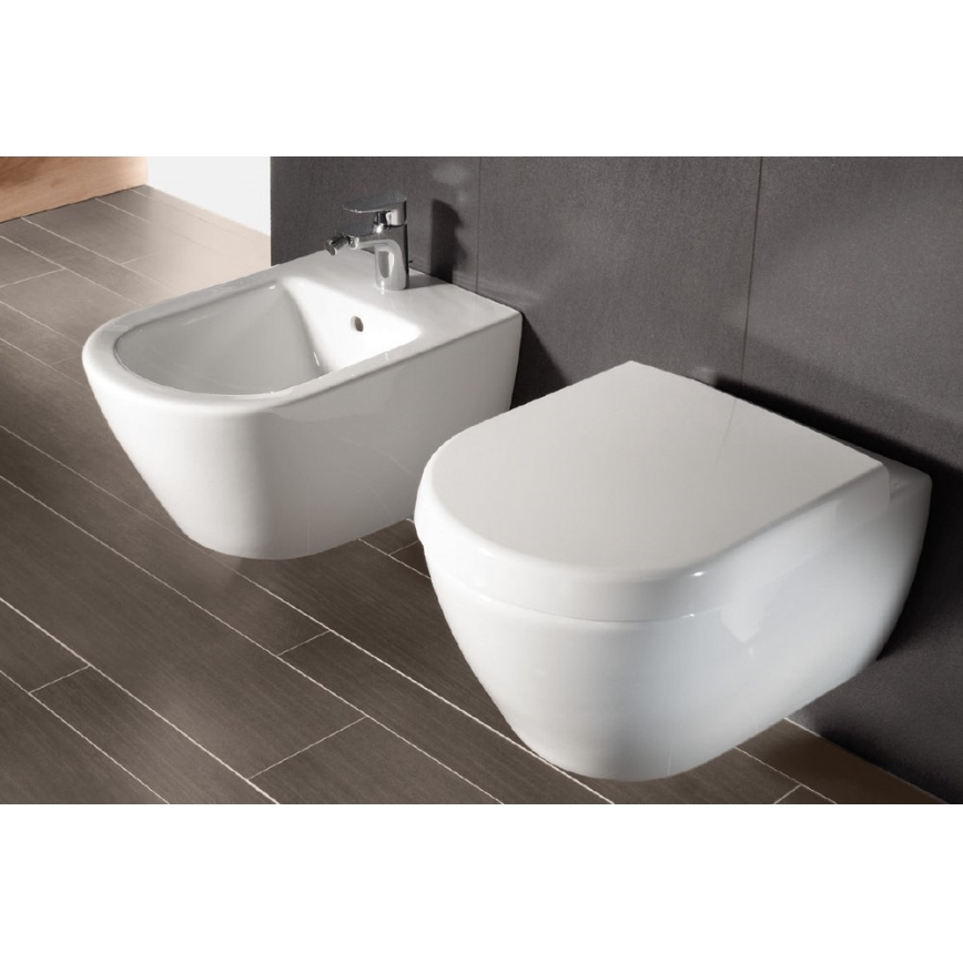 Villeroy & Boch 540000R1 - Wandhängendes Bidet SUBWAY 2.0, 37 x 56,5 cm, Keramik/weiß