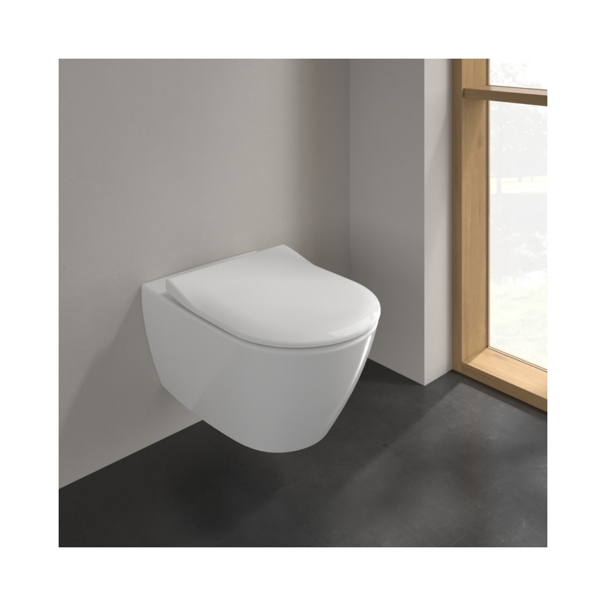 Villeroy & Boch 5614R201 - Wand-WC mit SoftClose-Sitz SUBWAY 2.0 Keramik/weiß