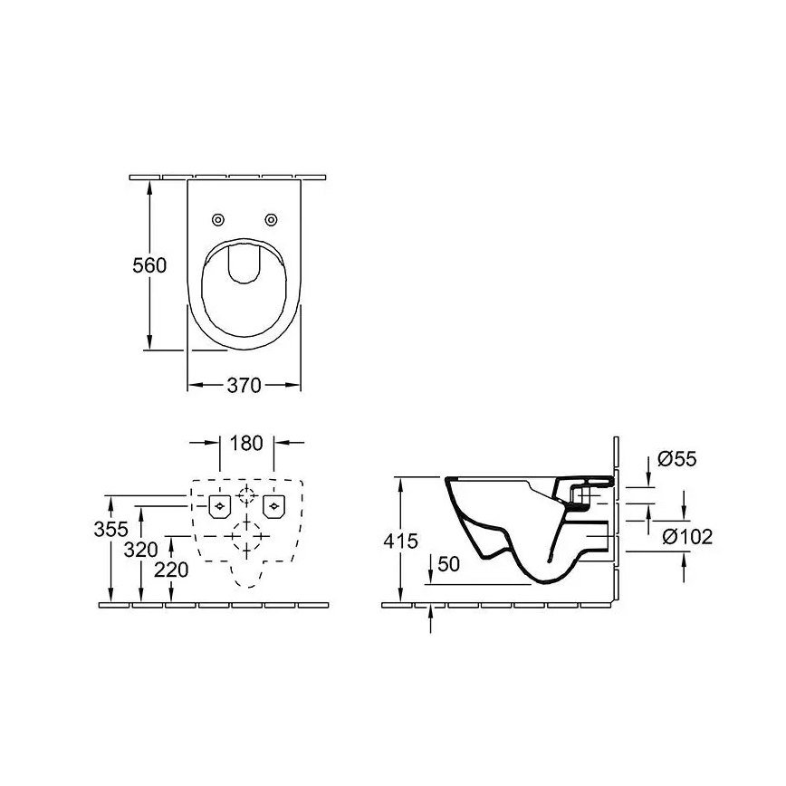 Villeroy & Boch 5614R201 - Wand-WC mit SoftClose-Sitz SUBWAY 2.0 Keramik/weiß