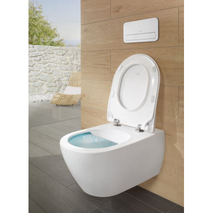 Villeroy & Boch 5614R2R1 - wandhängendes WC mit SoftClose-Sitz SUBWAY 2.0 Keramik/weiß