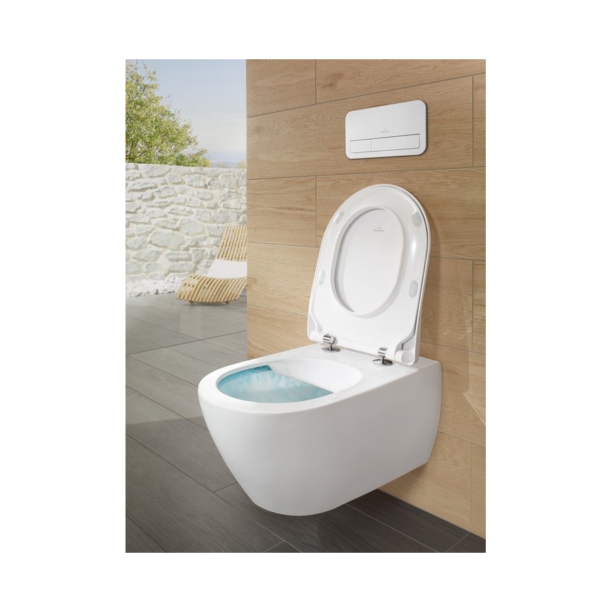 Villeroy & Boch 5614R2R1 - wandhängendes WC mit SoftClose-Sitz SUBWAY 2.0 Keramik/weiß
