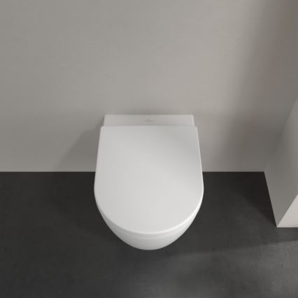 Villeroy & Boch 5656HRRW - Wandhängendes WC mit SoftClose-Sitz AVENTO Keramik/weiß