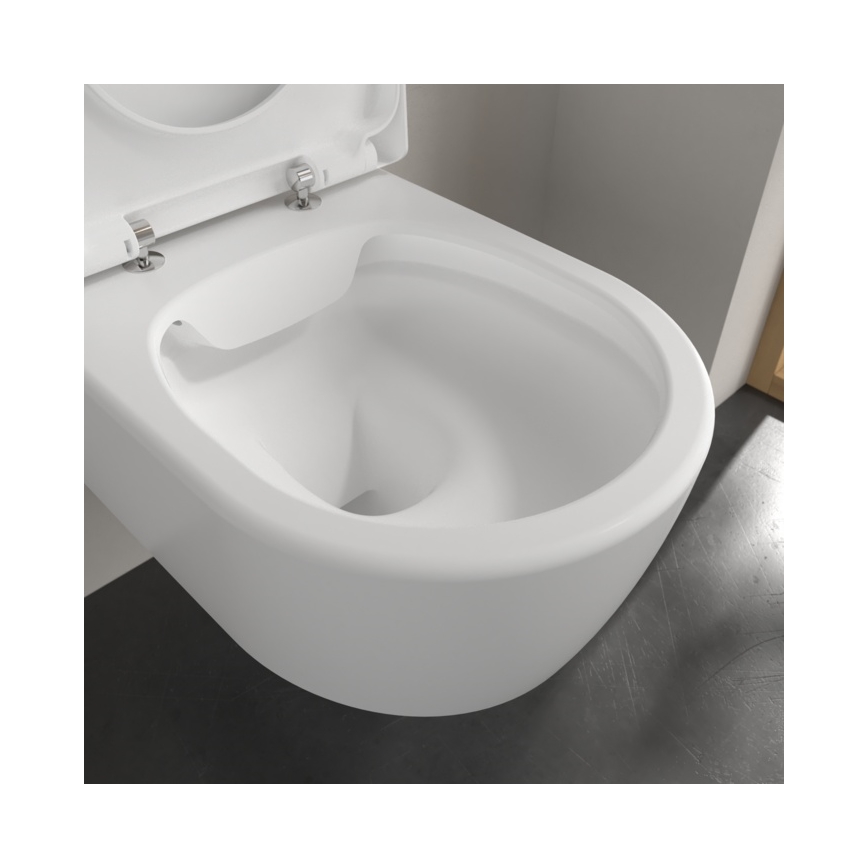 Villeroy & Boch 5656HRRW - Wandhängendes WC mit SoftClose-Sitz AVENTO Keramik/weiß