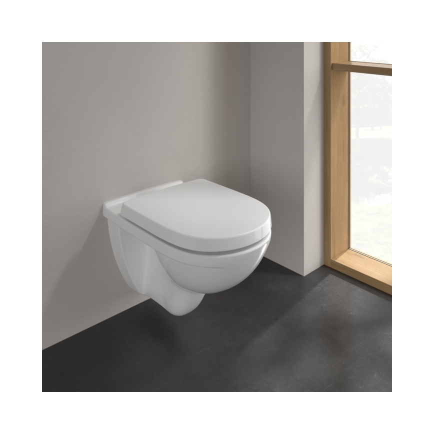 Villeroy & Boch 5660H101 - O.NOVO Wand-WC mit WC-Sitz, Keramik/Weiß