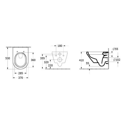 Villeroy & Boch 5684CLR1 - Wand-WC mit SoftClose-Sitz ARCHITECTURA Keramik/weiß