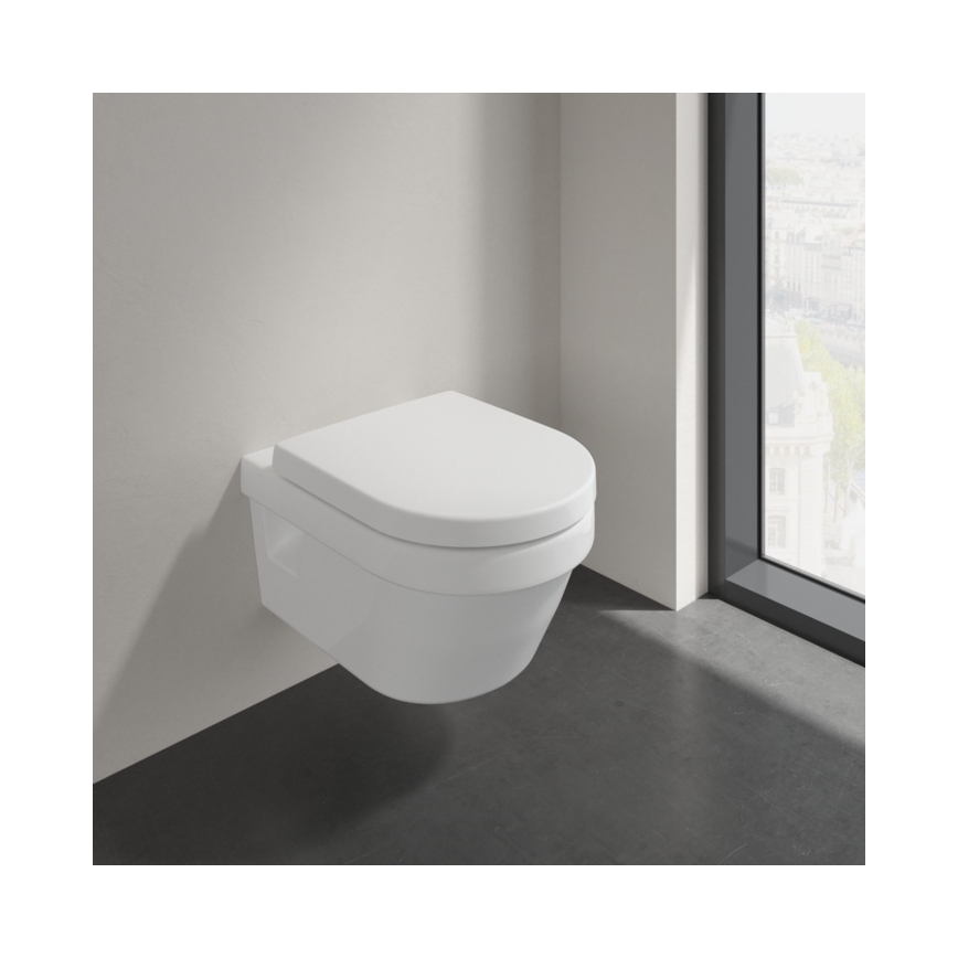 Villeroy & Boch 5684HRR1 - Wand-WC mit SoftClose-Sitz ARCHITECTURA Keramik/weiß