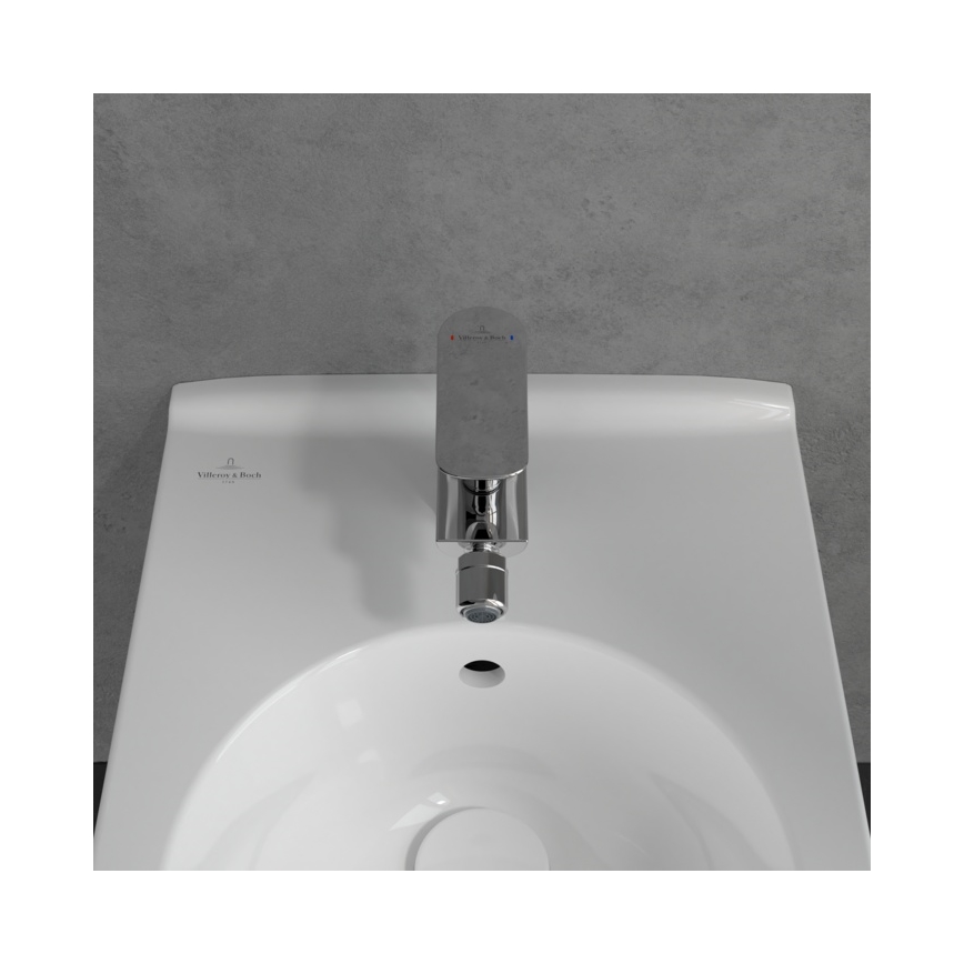 Villeroy & Boch TVB10420111061 - Bidetarmatur + Ablaufgarnitur O.NOVO glänzender Chrom